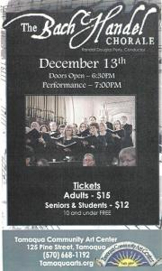 12-13-2014, Bach and Handel Chorale at TCAC on Dec. 13