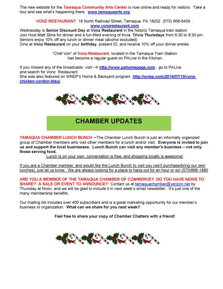 12-19-2014, Tamaqua Chamber of Commerce, Chamber Chatters-page-003