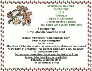 12-6-2014, Tamaqua Chamber of Commerce,  Spirit of Christmas Cookie Baking Contest
