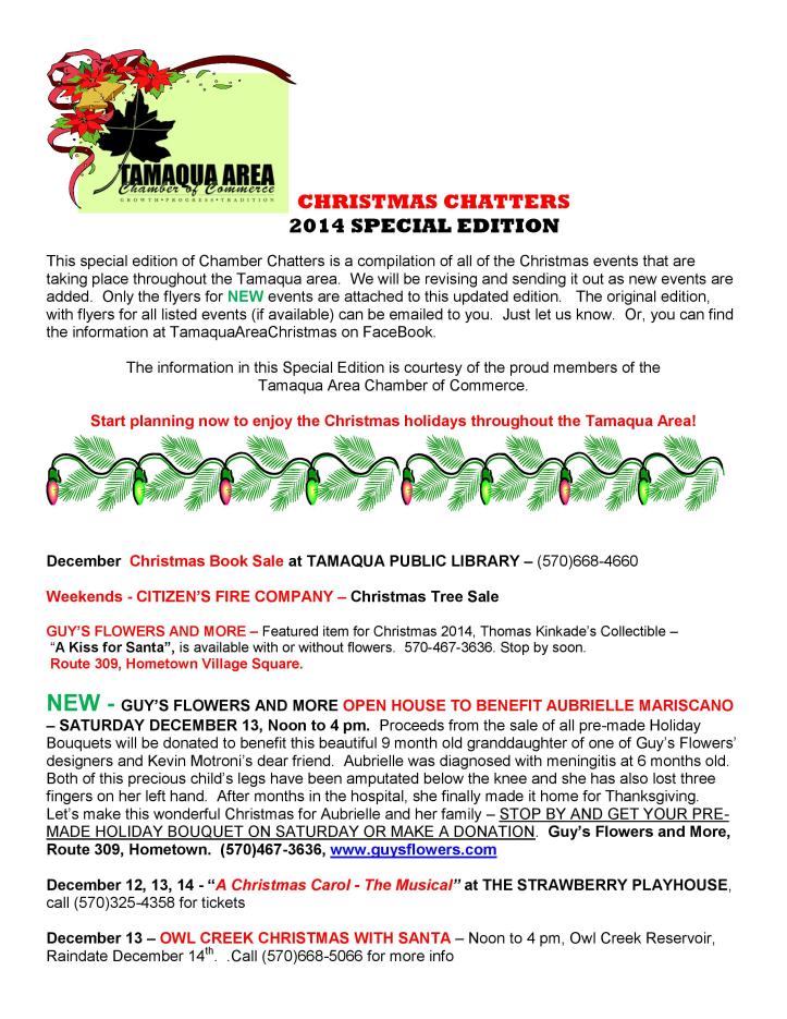CHRISTMAS CHATTERS, 12-12-2014, Tamaqua Chamber of Commerce, Chamber Chatters-page-001