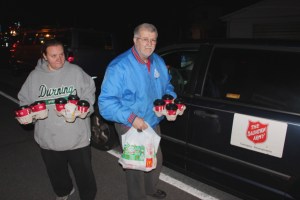 Tamaqua Salvation Army volunteers helped collect and deliver donations of food and warm refreshments for the responders.