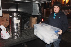 Cameron Mankovitch took it upon himself to help members of the Tamaqua Volunteers group and Tamaqua Salvation Army during the fire. 