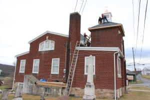 New Church Steeple, Calvary Evangelical U.M. Church, Lewistown Valley, Walker Twp, Tamaqua (11)