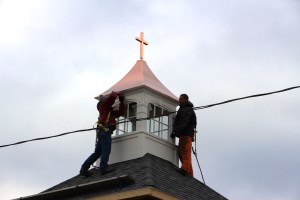New Church Steeple, Calvary Evangelical U.M. Church, Lewistown Valley, Walker Twp, Tamaqua (20)