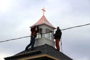 New Church Steeple, Calvary Evangelical U.M. Church, Lewistown Valley, Walker Twp, Tamaqua (21)