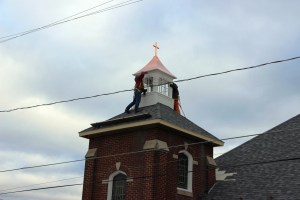 New Church Steeple, Calvary Evangelical U.M. Church, Lewistown Valley, Walker Twp, Tamaqua (22)