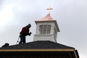 New Church Steeple, Calvary Evangelical U.M. Church, Lewistown Valley, Walker Twp, Tamaqua (3)
