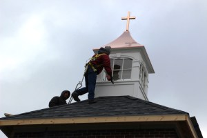 New Church Steeple, Calvary Evangelical U.M. Church, Lewistown Valley, Walker Twp, Tamaqua (4)