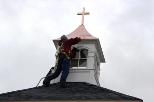 New Church Steeple, Calvary Evangelical U.M. Church, Lewistown Valley, Walker Twp, Tamaqua (5)