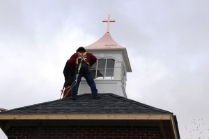 New Church Steeple, Calvary Evangelical U.M. Church, Lewistown Valley, Walker Twp, Tamaqua (9)