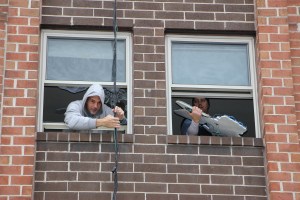 Placing Eagles on ABC Hi-Rise, Tamaqua, 12-19-2014 (8)