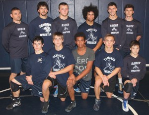 Pre Meet the Raiders, Varsity Wrestlers, High School, Tamaqua, 11-25-2014
