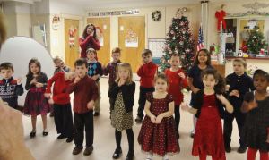 St. Jerome Regional School, Santa, visits TAADCC, Tamaqua, 12-19-2014 (3)