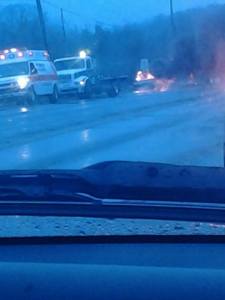 Vehicle, Truck Fire, top of Mile Hill, SR309, Kline Township, 12-23-2014 (4)