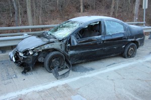 Woman Injured After Crashing Into Guardrail, SR54, Barnesville, 12-27-2014 (19)