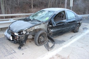 Woman Injured After Crashing Into Guardrail, SR54, Barnesville, 12-27-2014 (20)