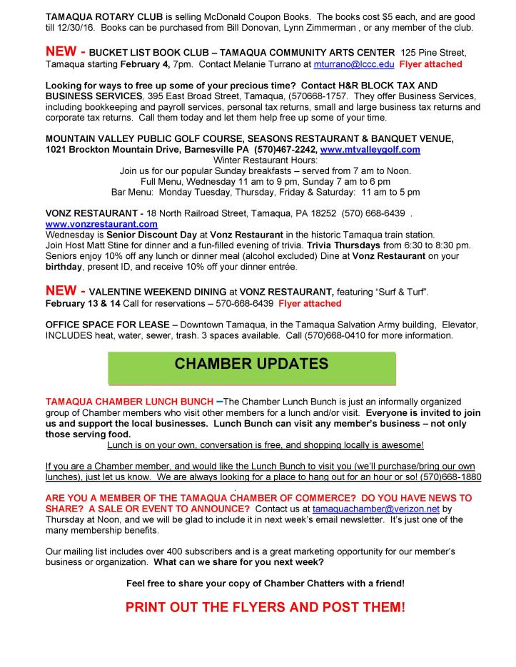 1-23-2015, Tamaqua Chamber of Commerce, Chamber Chatters-page-003