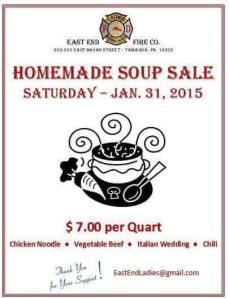 1-31-2015, Homemade Soup Sale, East End Fire Company, Tamaqua