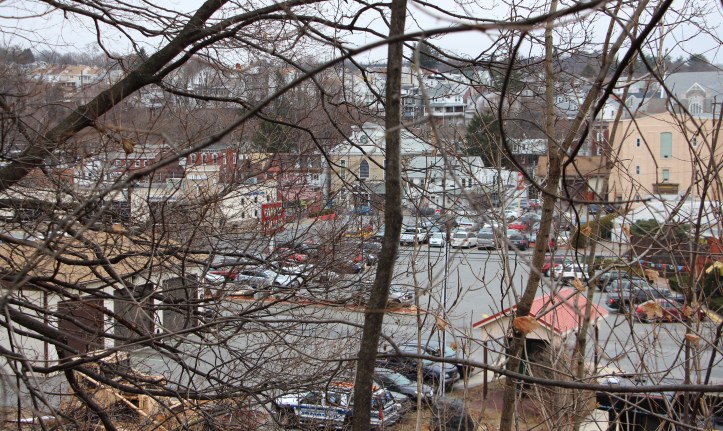 Taken from same angle near the Trinity U.C.C. embankment.