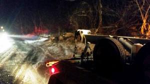Car Down Embankment, from Justin Martinson, Owl Creek, Tamaqua, 1-26-2015 (2)