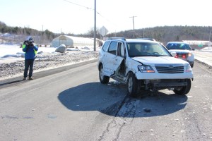 Car vs Tractor Trailer, SR309, Kline Township, 1-31-2015 (11)