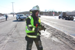 Car vs Tractor Trailer, SR309, Kline Township, 1-31-2015 (13)