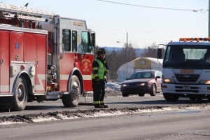 Car vs Tractor Trailer, SR309, Kline Township, 1-31-2015 (18)