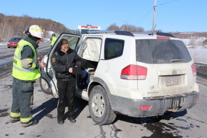 Car vs Tractor Trailer, SR309, Kline Township, 1-31-2015 (5)