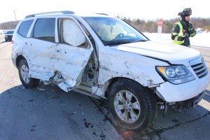 Car vs Tractor Trailer, SR309, Kline Township, 1-31-2015 (8)