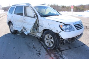 Car vs Tractor Trailer, SR309, Kline Township, 1-31-2015 (9)
