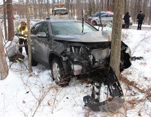 Driver Crashes into Tree in Tidewood Industrial Park, Hometown, 1-25-2015 (19)
