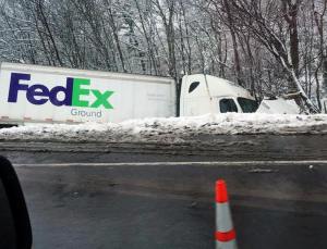 FedEx Truck Crashes, Mile Marker 142, Interstate 81, from Tracey Kay, 1-24-2015 (2) - Copy
