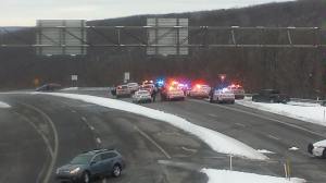 from Deb Neary, Mahanoy, End of High Speed Chase, Interstate 81, Mahanoy City exit (3)