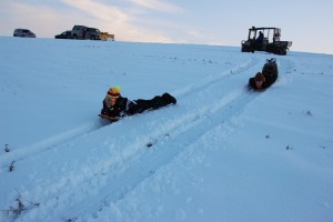 Kids Sledding, Kleckner's Hill, New Ringgold, West Penn, 1-24-2015 (15)