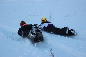 Kids Sledding, Kleckner's Hill, New Ringgold, West Penn, 1-24-2015 (25)