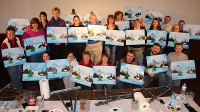 Paint And Sip, Community Arts Center, Tamaqua, 1-20-2015 (38)