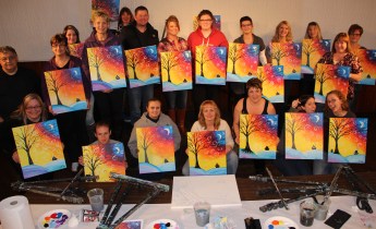 Paint And Sip, Community Arts Center, Tamaqua, 1-22-2015 (1)