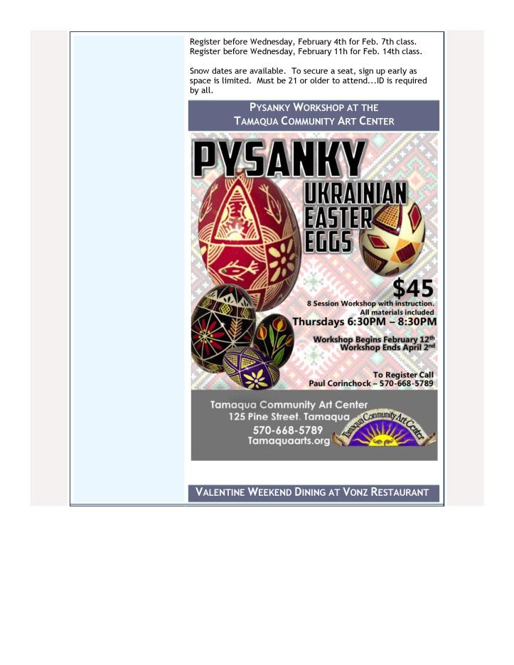 Schuylkill County Visitors Bureau Newsletter, February 2015-page-003