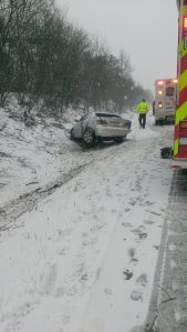 Single Vehicle Accident, Mile Marker 133, Interstate 81, 1-21-2015 (2)