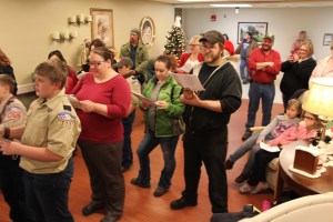 Tamaqua Cub, Boy Scouts Visit Residents, St. Luke's Hospital, Coaldale, 12-16-2014 (14)