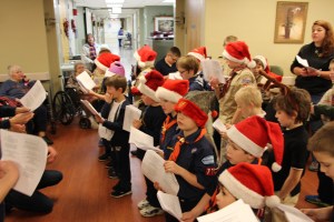 Tamaqua Cub, Boy Scouts Visit Residents, St. Luke's Hospital, Coaldale, 12-16-2014 (22)