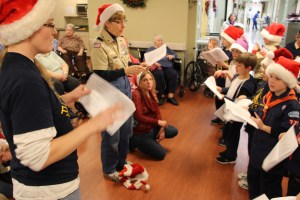 Tamaqua Cub, Boy Scouts Visit Residents, St. Luke's Hospital, Coaldale, 12-16-2014 (25)