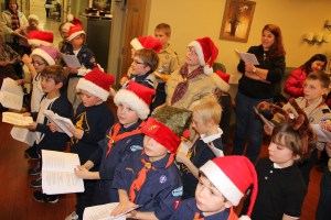 Tamaqua Cub, Boy Scouts Visit Residents, St. Luke's Hospital, Coaldale, 12-16-2014 (3)