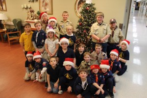 Tamaqua Cub, Boy Scouts Visit Residents, St. Luke's Hospital, Coaldale, 12-16-2014 (36)