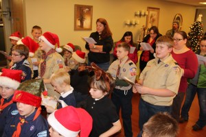 Tamaqua Cub, Boy Scouts Visit Residents, St. Luke's Hospital, Coaldale, 12-16-2014 (4)