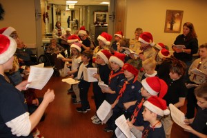 Tamaqua Cub, Boy Scouts Visit Residents, St. Luke's Hospital, Coaldale, 12-16-2014 (5)