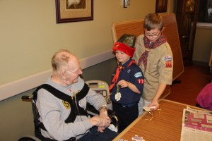 Tamaqua Cub, Boy Scouts Visit Residents, St. Luke's Hospital, Coaldale, 12-16-2014 (63)