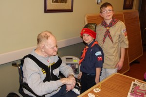 Tamaqua Cub, Boy Scouts Visit Residents, St. Luke's Hospital, Coaldale, 12-16-2014 (66)