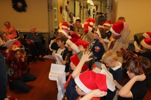 Tamaqua Cub, Boy Scouts Visit Residents, St. Luke's Hospital, Coaldale, 12-16-2014 (7)