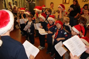 Tamaqua Cub, Boy Scouts Visit Residents, St. Luke's Hospital, Coaldale, 12-16-2014 (8)